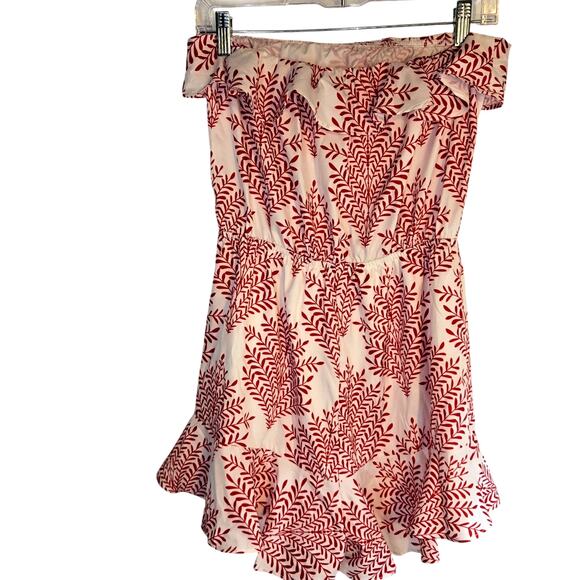 Women's Medium Red  Jumpsuit Romper Pants Sleeveless BOHO Miss Size 8 10 M - Picture 6 of 7